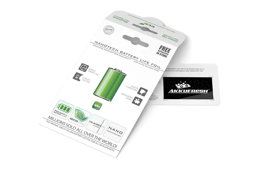 AkkuFresh® single package battery life extender foil